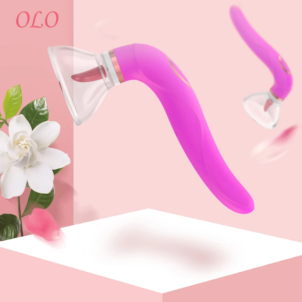 OLO Sucker Pump Vibrator Tongue Licking Labia Breast Inhale Enlarge Massage Vacuum Cup Stimulator | Красота и здоровье