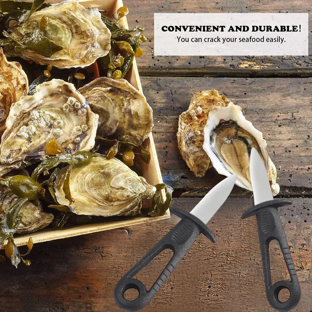 Portable Steel Seafood Opener,Scallop Pry Knife with Wooden Handle Oyster Sharp-edged Shucker Shell,seafood opener,oyster knife