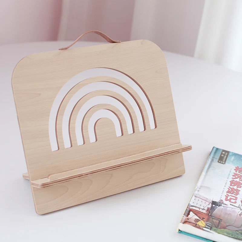 Wood-Kids-Book-Support-Rack-Baby-Reading-Accessories-Drawing-Toys-Wooden-Rainbow-Shelf-Home-Kids-Room-Nursery-Decor-06