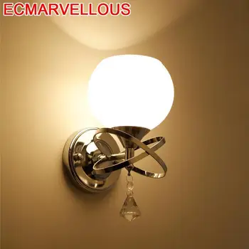 

Interieur Candeeiro De Parede Arandela Coiffeuse Avec Miroir Crystal For Home Applique Murale Luminaire Bedroom Light Wall Lamp