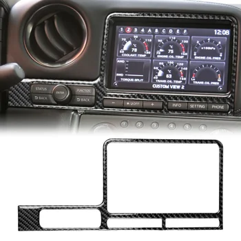 

New Arrival High Quality For Nissan GT-R R35 2008-2016 Carbon Fiber Interior GPS Navigation Panel Cover