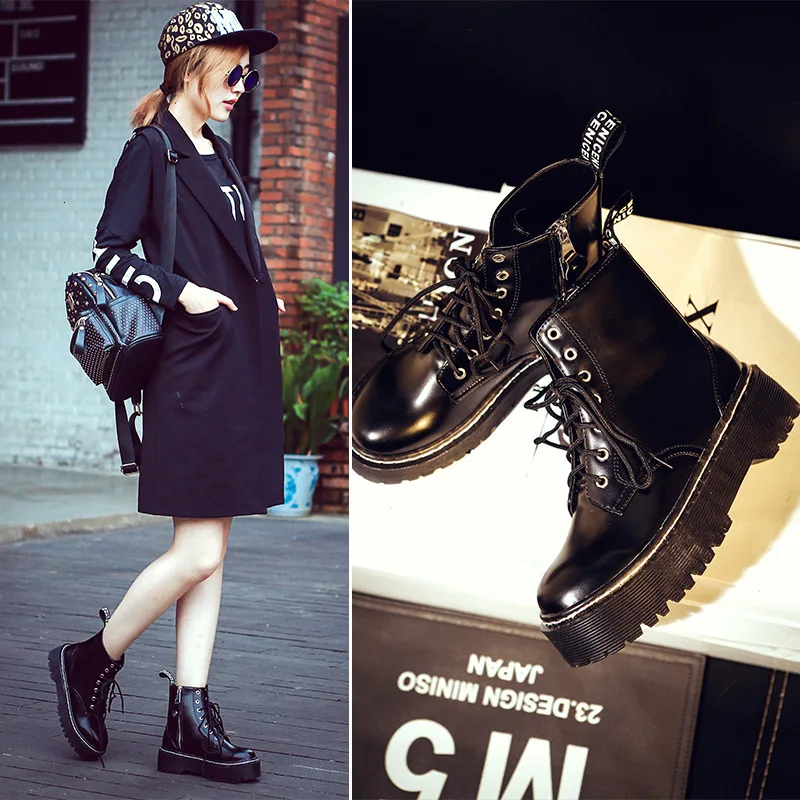 

Boots Woman England Student With Head Night Short Boots Woman Autumn