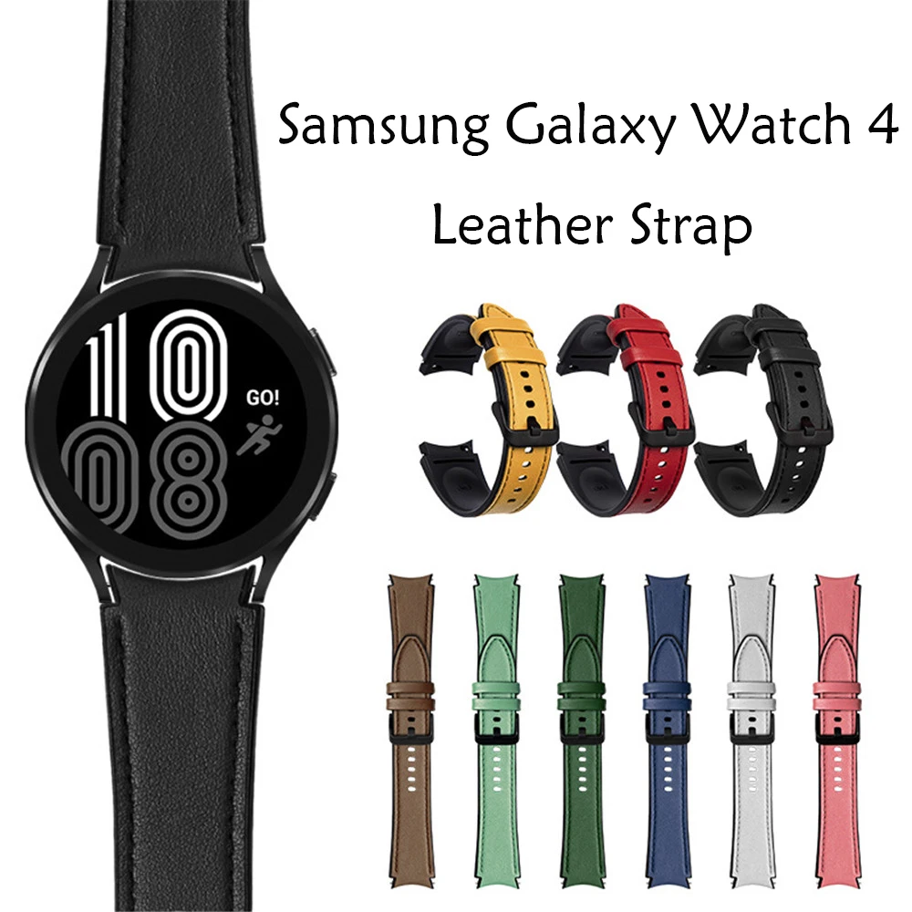 Leather Strap For Samsung Galaxy Watch 4 40mm 44mm Classic 42mm 46mm