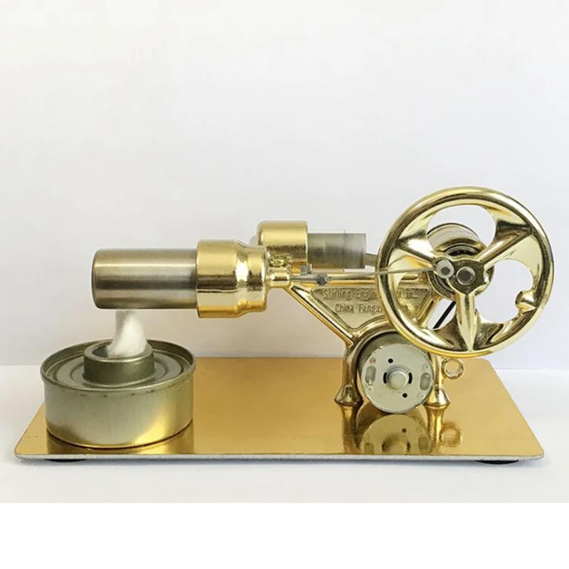 NEW-Mini Hot Air Stirling Engine Motor Model Stream Power Physics Experiment Model Educational Science Toy Gift for Children