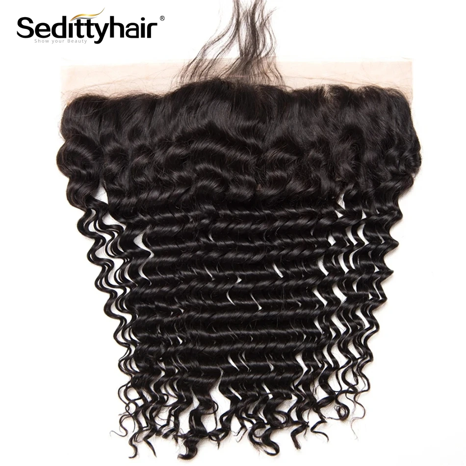 Seditty hair Deep Wave 13x4 фронтальные бразильские 100% человеческие волосы естественного