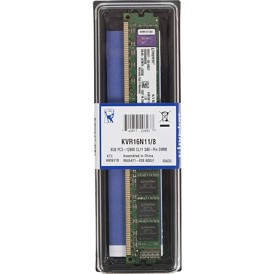 Модуль памяти KINGSTON KVR16N11/8 DDR3- 8Гб