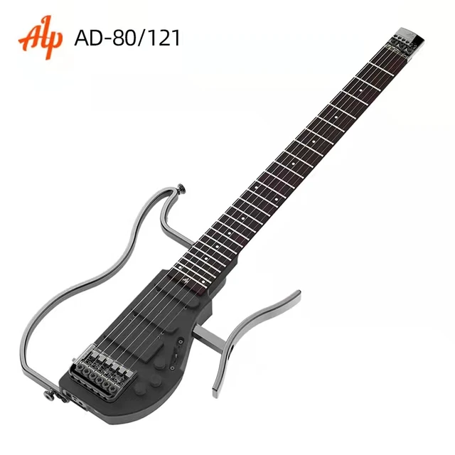 ALP – guitare électrique de voyage sans tête AD-80, avec casque intégré,  Portable, pleine échelle - AliExpress