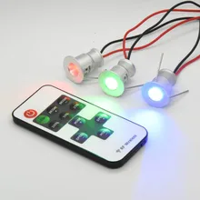 

RGB Flash 12V 1W X 3 IP65 Mini LED Bulb Spotlight + Driver + Remote DJ Cabinet Party Sauna Lighting Wall Light Smart Dimmable