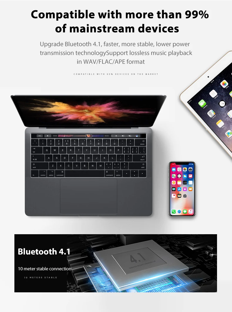 Наушники с активным шумоподавлением, Bluetooth 4,1, беспроводные наушники с Apt-X, низкая задержка, складная гарнитура ANC для ПК, телевизора, телефона
