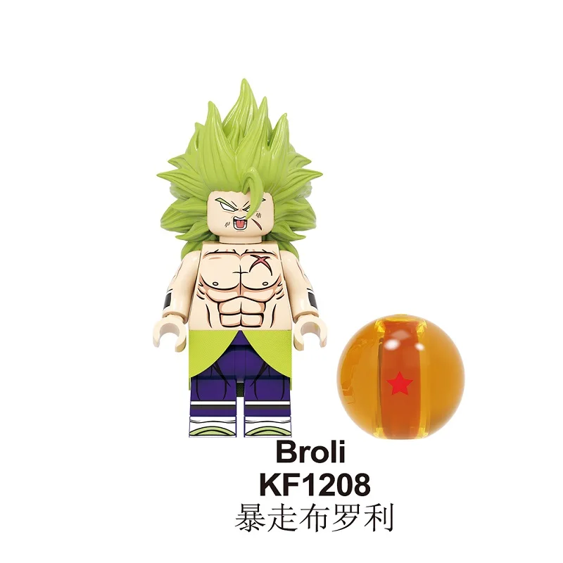 Одиночная строительные блоки Dragon Ball серия кирпич Broli Son Goku Torankusu Gogeta фигурки для детской коллекции игрушки KF6098