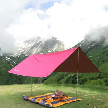 

4x3m 3x3m Awning Waterproof Tarp Tent Shade Ultralight Garden Canopy Sunshade Outdoor Camping Hammock Rain Fly Beach Sun Shelter