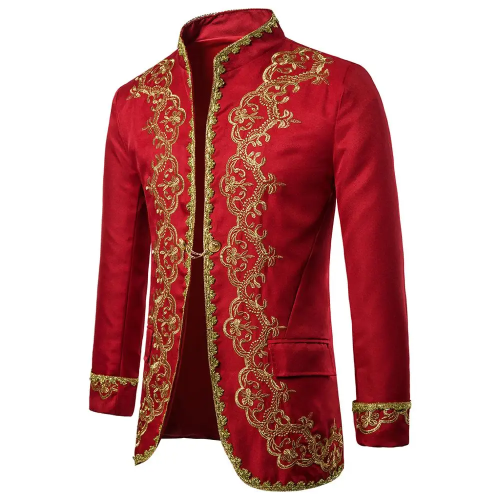 Men's Suits Casual Gothic Jacket Punk Coat dance clothes star style dress punk stand collar