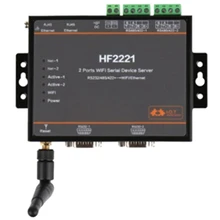 HF2221 2 порта Wifi сервер последовательного устройства RS232/RS422/RS485 для Ethernet/WI-FI последовательный сервер F22500(ЕС Plug