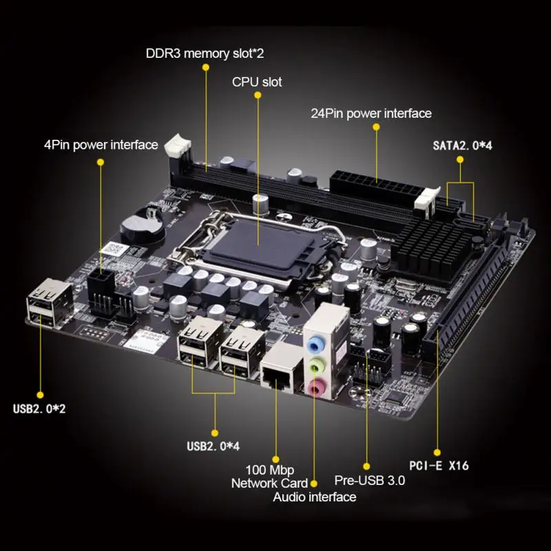 

P67 Desktop Motherboard CPU slot LGA 1155 16GB 2xDDR3 1600/1333/1066MHz Memory Brand NEW Mainboard