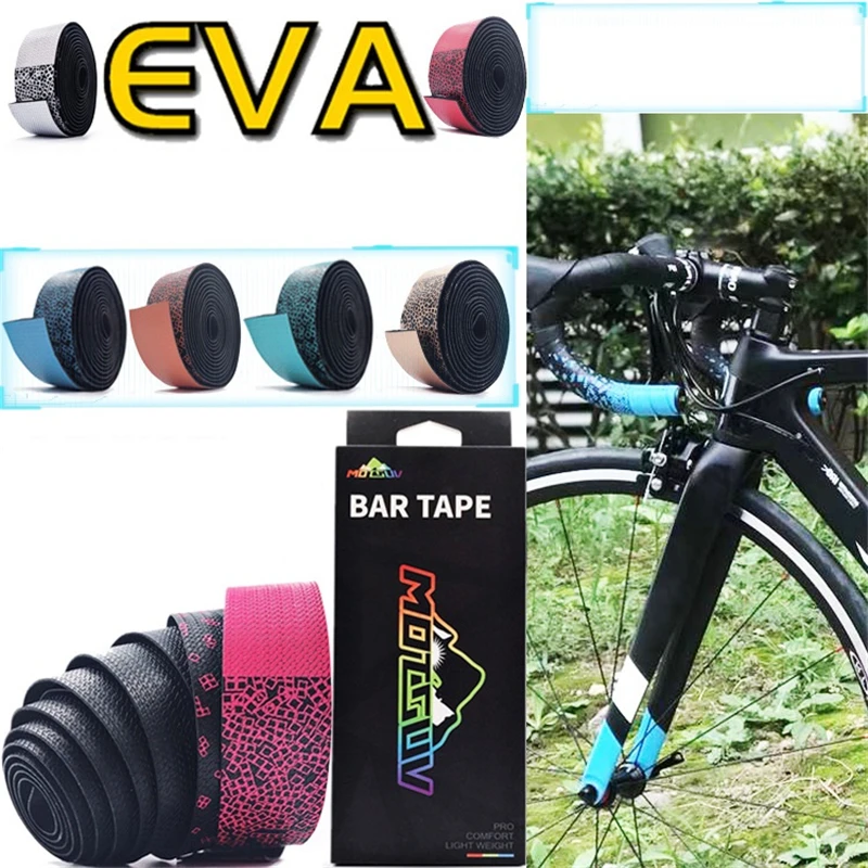 Road Bike Bar Tape Cork EVA PU Bike Handlebar Tape Vibration Damping