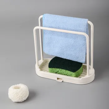 

Plastic Rag Rack Mesa Clean Drain Rack Removable Kitchen Sink Soap Bar Shelf Multifunction Convenient Sponge Storage Rack