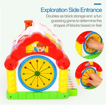 

Children fun tree house activity cube cabin with music light learning