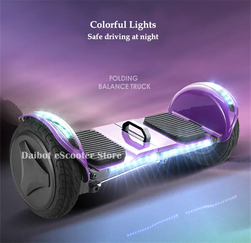 Daibot Hoverboard 10 Inch Two Wheel Self Balancing Scooters 36V 500W Off Road Folding Electric Scooters Adults Bluetooth Speaker  (27)