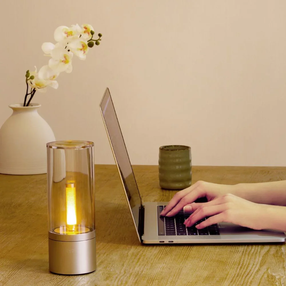 Xiaomi Yeelight смарт-свеча светодиодный настольная USB лампа Mijia приложение управление портативный стол для чтения спальня