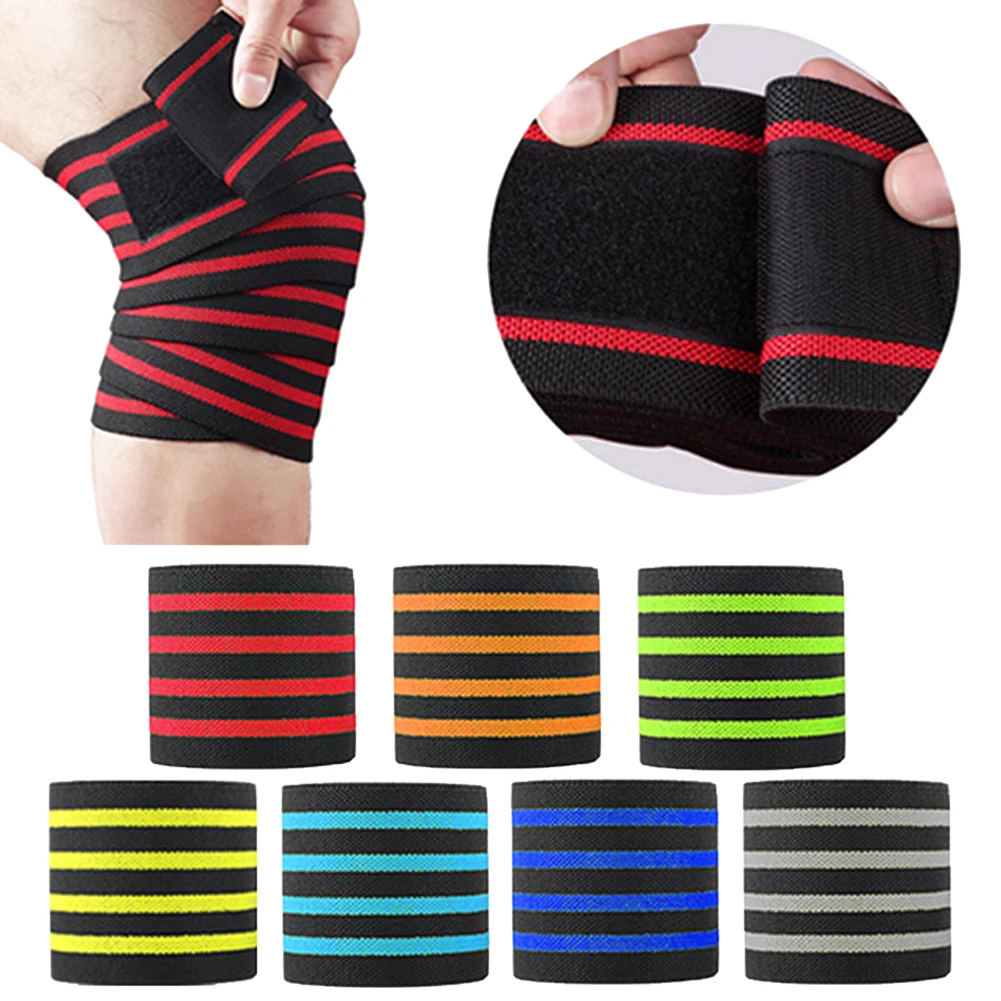 

1pcs 200*8CM Knee Wraps Men's Fitness Weight Lifting Sports Knee Bandages Squats Training Equipment Accessories Dropship