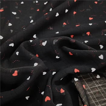 

Qualified Chiffon Lovely Print Sewing Fabric Breathable Dress Scarf Creative Fabric in Summer Chiffon