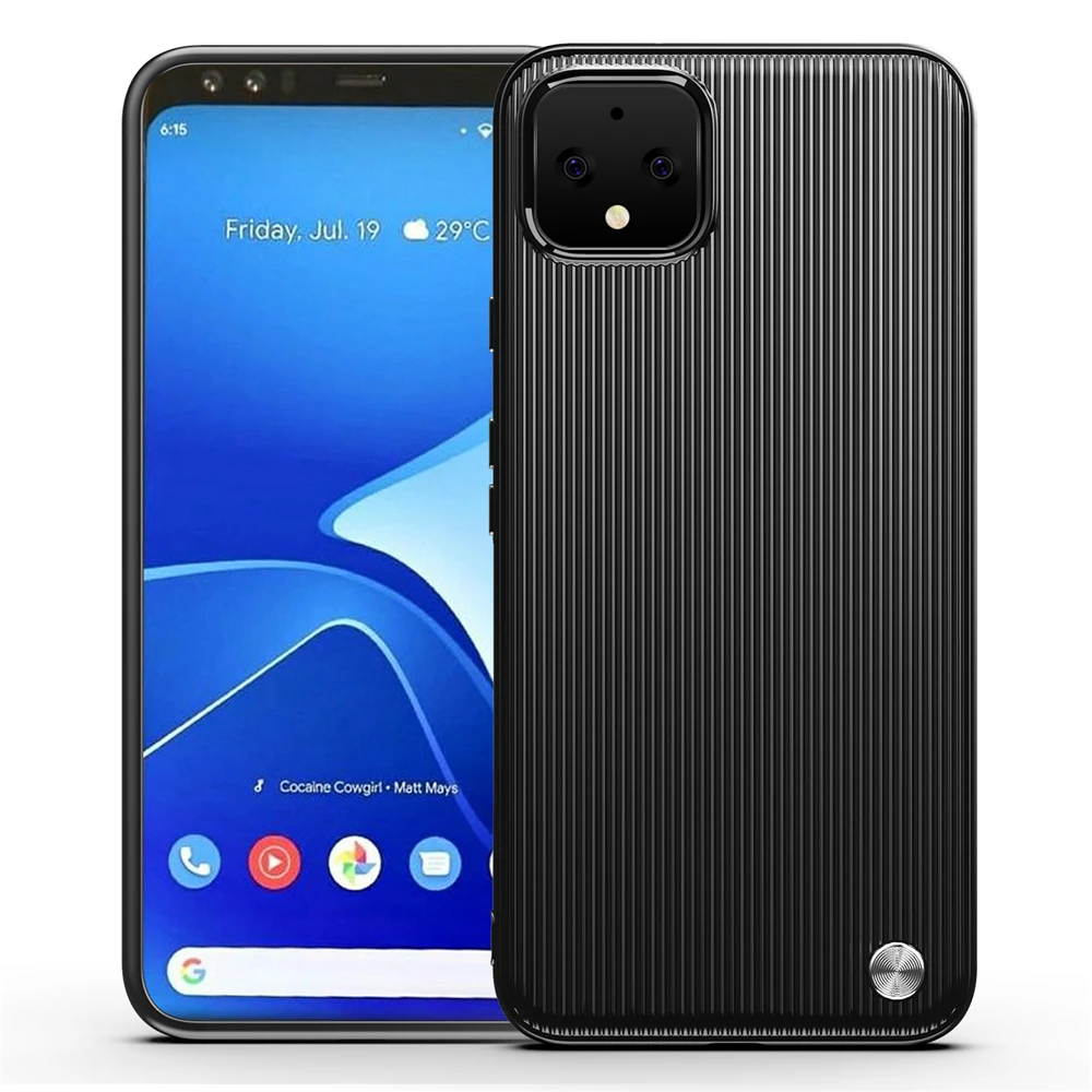 

Rugged Slim Shell Phone Case for Google Pixel 3a 4 XL Sturdy Secure Grip Vertical Stripes Soft TPU Rubber Full Protective Cover