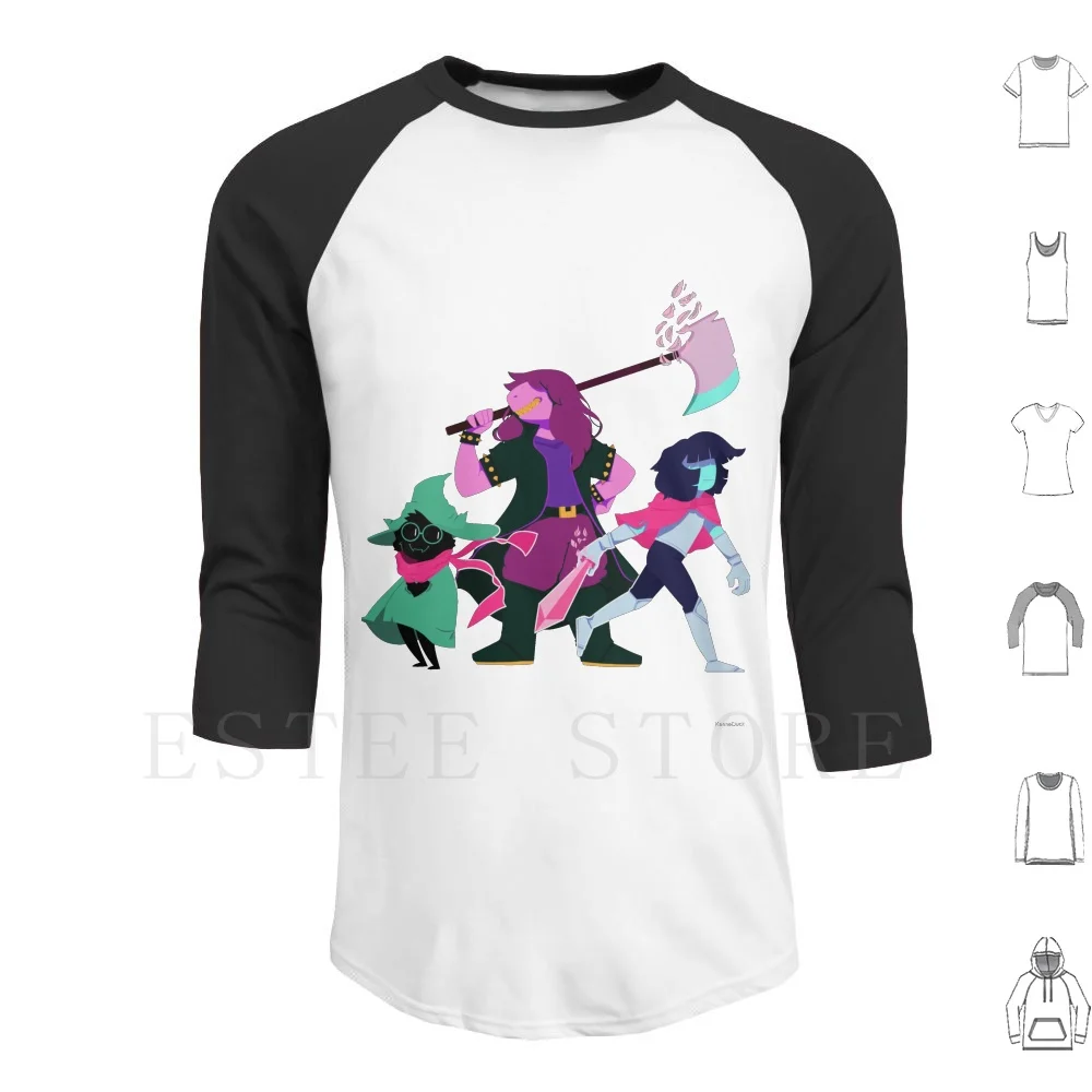Susie Kris E Ralsei Deltarune Felpa Con Cappuccio Manica Lunga Kris Jenner Susie Deltarune Ralsei Asreil Frisk Sans Papyrus Undertale