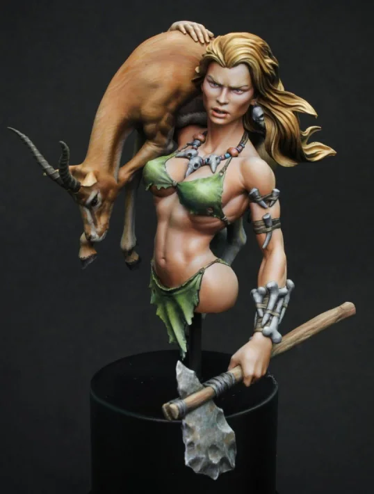 1/10 anicent warrior с бюстом в виде животного (без основания) модельная фигурка из смолы