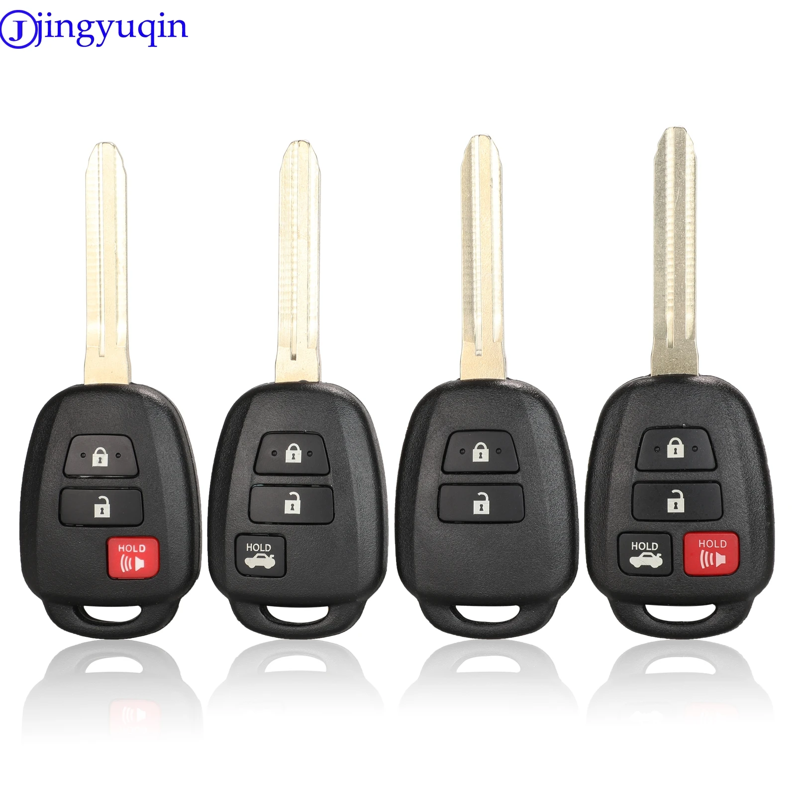 Чехол брелок для Toyota CAMRY 10 шт. 2012 2013 2014 2015 Corolla 4 кнопки с лезвием TOY43|Ключ от авто| |