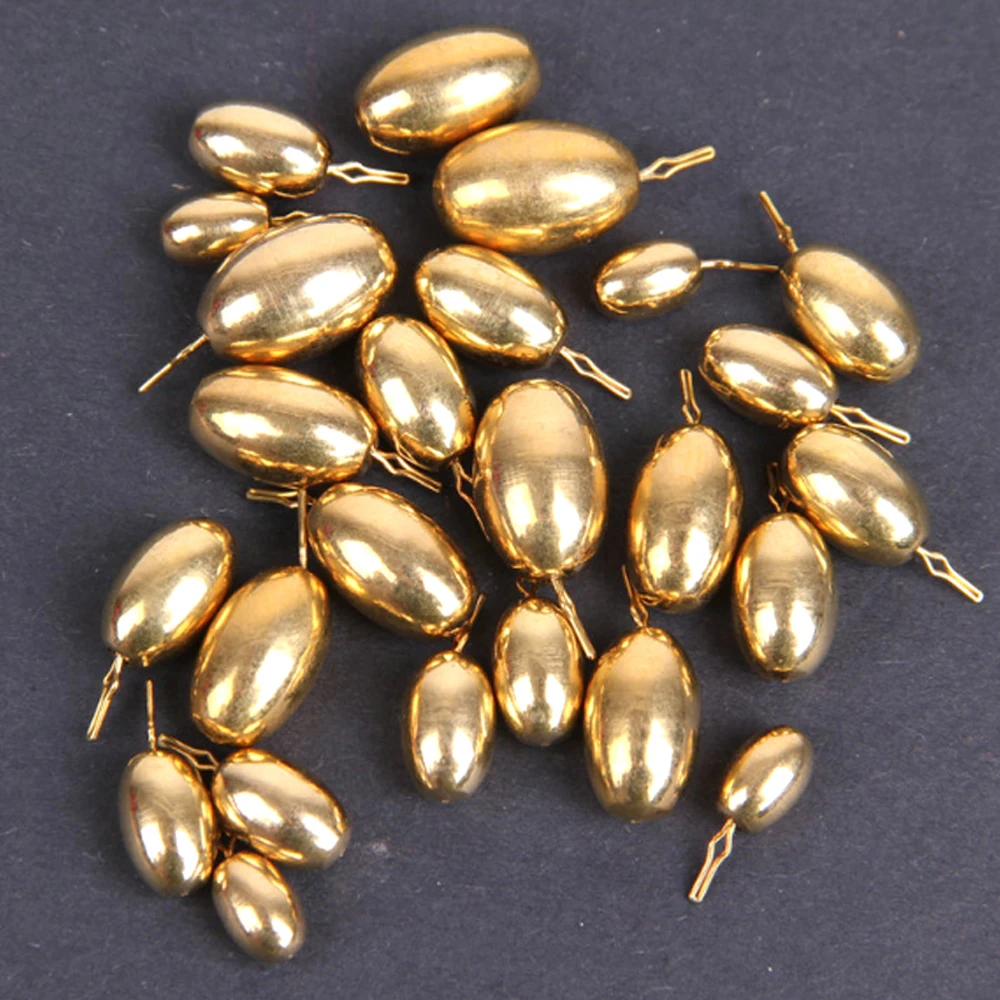 10 шт. Медь рыболовные грузила Вертлюги приманка со свинцовым осень Вес s листать