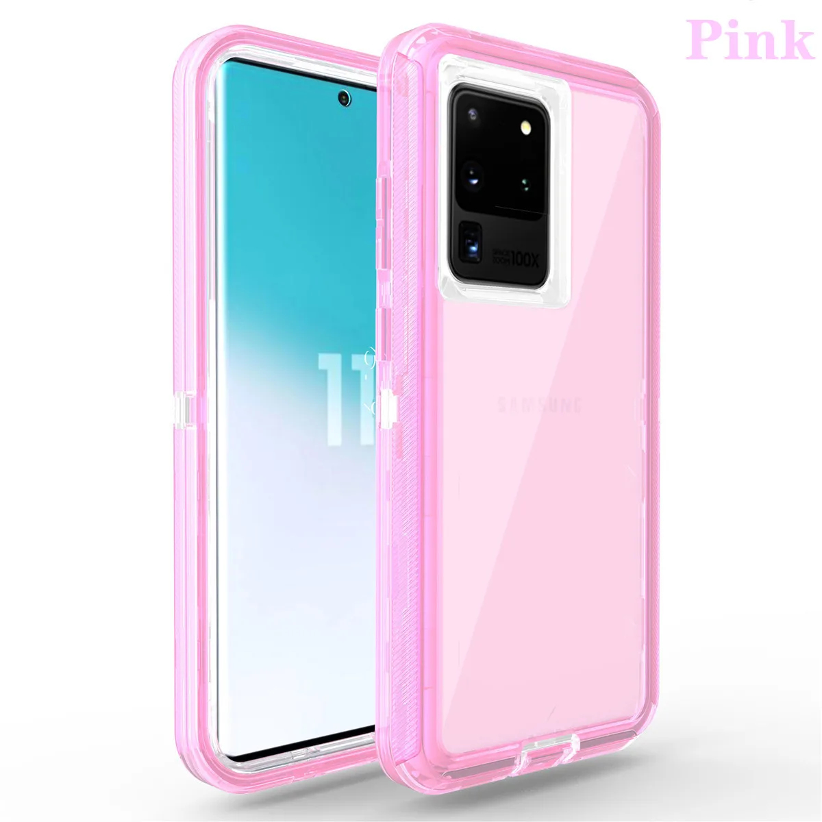 3 IN 1 For Samsung Galaxy S21 S20 S22 S23 S24 S25 S26 Ultra S10 Note 20 10 Heavy Duty Clear Shockproof Hybrid Bumper Case Cover — view 2