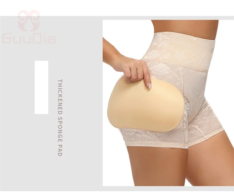 GUUDIA High Waist Trainer Body Shaper Panties Hip Butt Padded Panty Butt Lifter Hip Enhancer Thick Waistband Lace Shapers Women best shapewear for tummy and waist