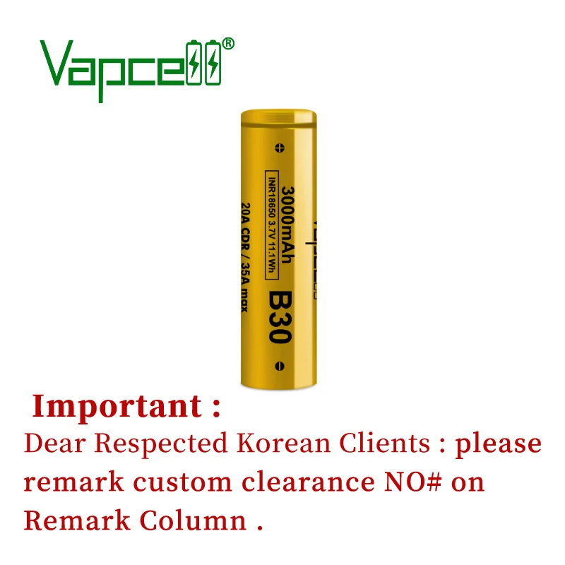 New Vapcell B30 18650 3000mah Rechargeable Li-Ion High Safety Mooch Test Rewrap Cell Batteries Free Shipping | Электроника