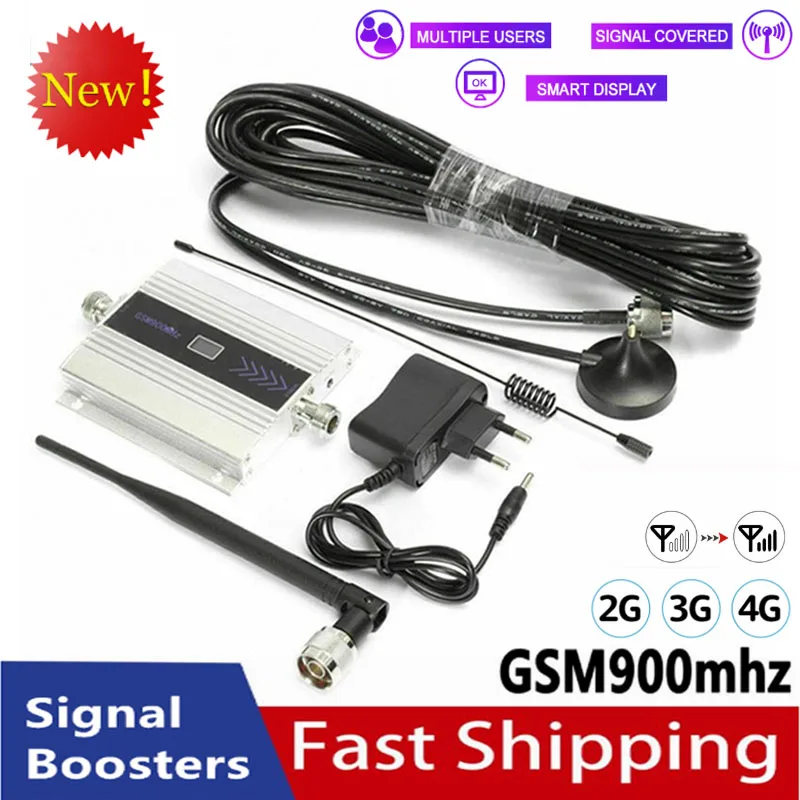 New GSM Signal Boosters 2G/3G/4G 900Mhz Repeater Celular Phone Signal