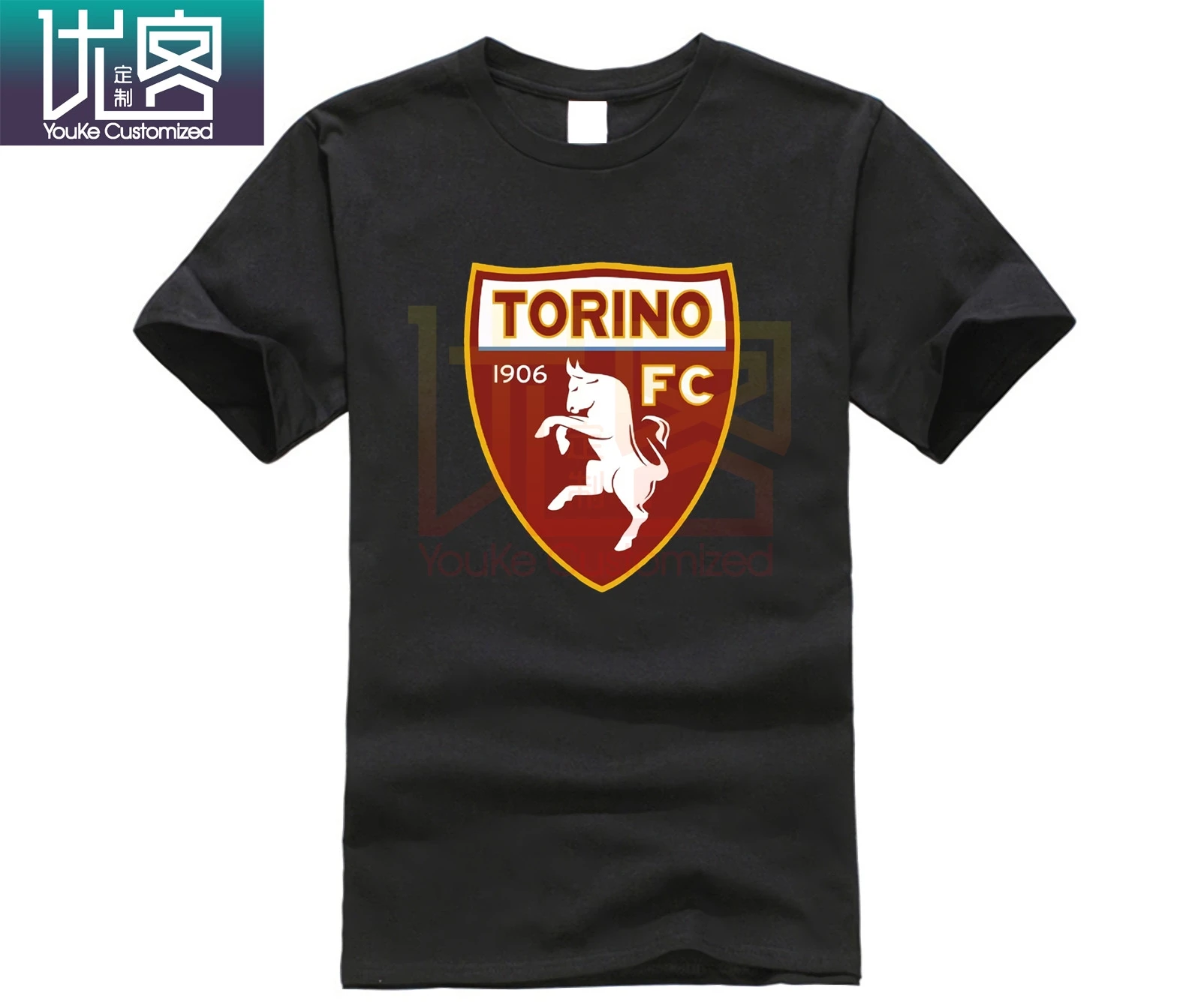 Черная футболка для футбола Torino il Toro Италия Серия А новая | Мужская одежда