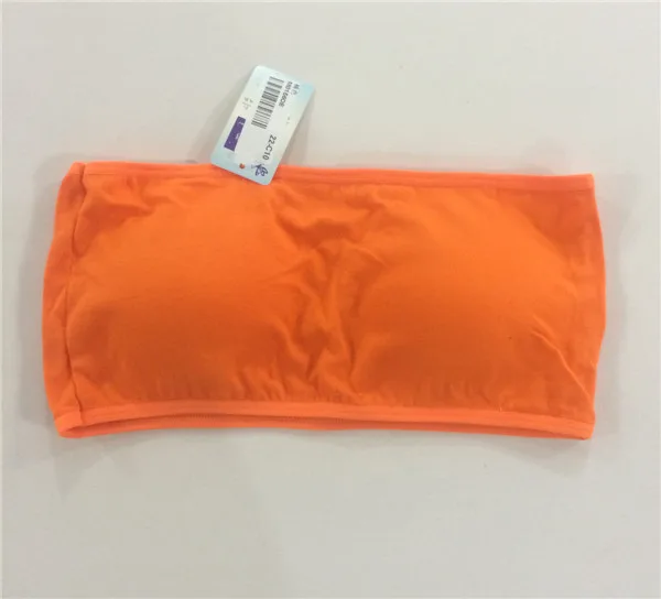 Сексуальный топ-бандо без бретелек, 14 разных цветов - Цвет: orange