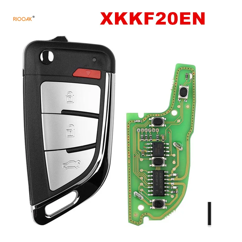 RIOOAK XHORSE XKKF20EN Knife Style Remote Key for VVDI VVDI2 Key Tool English Version  locksmith tools xhorse xsto01en xm38 smart key proximity remote key 8a 4d 4a chip for toyota lexus updated version of vvdi xm key shell