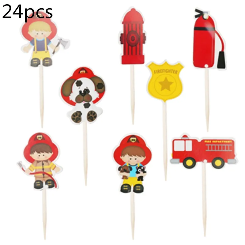 Пожарная машина тема trumpets Fireman Sam украшения для дня рождения одноразовая посуда