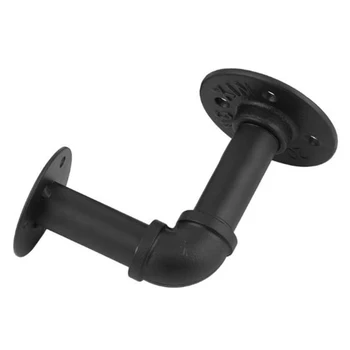 

2Pcs Retro Iron Water Pipe Flange Sheet Hanger Clothes Rack Wall-mounted Hangers For Home, Office And Coffee Room