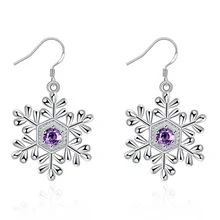 Подарки ко дню Святого Валентина, модные роскошные блестящие серьги с кристаллами из хрусталя, снежинки, хрустальные серьги для женщин, рождественские украшения