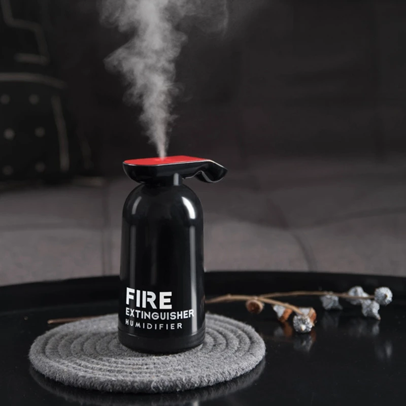 

250ML Fire Extinguisher Ultrasonic Air Humidifier Aroma Essential Oil Diffuser for Home Car USB Fogger Mist Maker