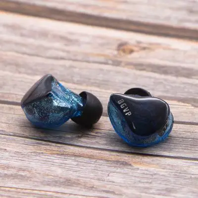BGVP HIFI Earphone ArtMagic DH3 2 Balanced Armatures 1 Dynamic Driver 2BA+DD Customizable In Ear Monitors MMCX Interface Earbuds - Цвет: Special Blue