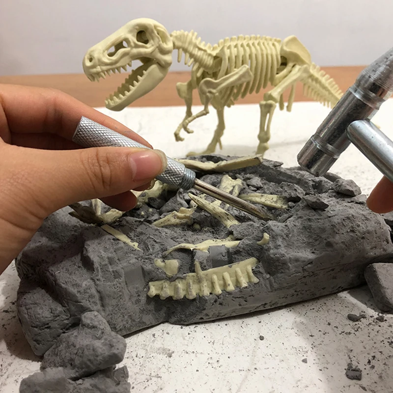Excavation simulation archaeological dinosaur fossils DIY Tyrannosaurus skeleton hand-assembled model children's toys