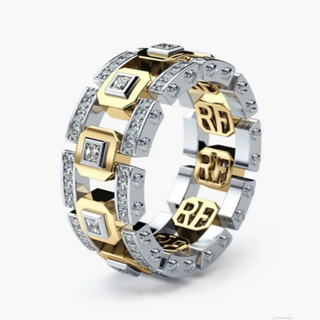 Ring 01 Золотые и серебряные разноцветные двухцветные золотые кольца для мужчин и женщин модные дизайнерские современные ювелирные изделия новые женские аксессуары кольцо подарок Z5M071 - Цвет основного камня: Ring 01