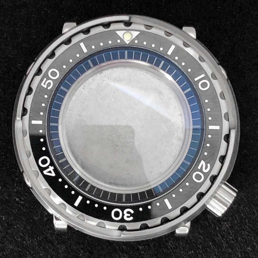45mm Watch Case Mineral Glass Stainless Steel Case for NH35/NH36