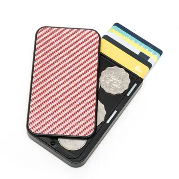 

ZOVYVOL Carbon Fiber Protector Credit Card Holder RFID Blocked Single Box Thin Wallet Multifunction Business Men Slim Card Case