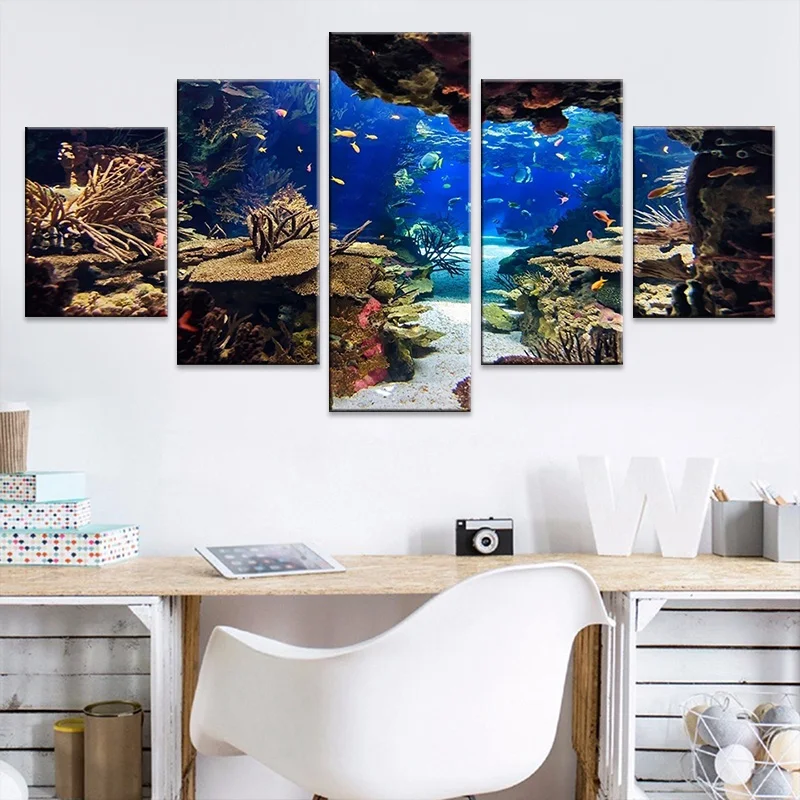 Impresiones-de-arte-en-lienzo-para-pared-cuadros-de-pez-de-mar-Arrecife-de-Coral-p (4)