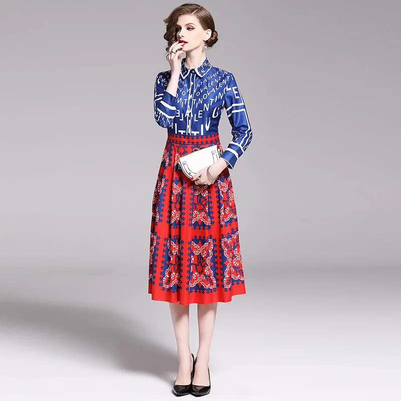 

Photo Shoot-Europe And America Slim Fit Slimming Versatile Waist Hugging Positioning Floral Printed Dress
