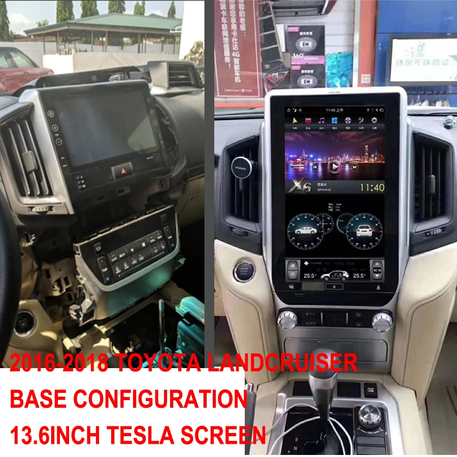13," экран Tesla навигация для TOYOTA LandCruiser Android 8,1 Автомагнитола gps bluetooth мультимедиа головное устройство