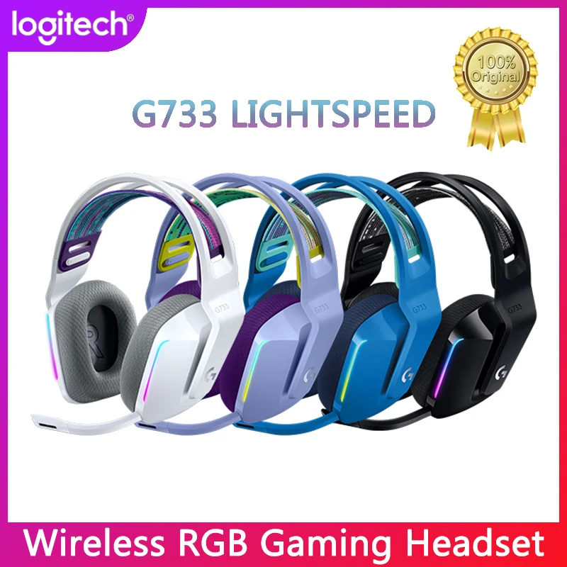 Logitech G733 LIGHTSPEED Wireless RGB Gaming Headset PRO-G DTS Headphone X  2.0 surround sound Suitable for computer gamers